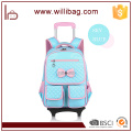 Cute Trolley Backpack Nuevo diseño desmontable Kid Trolley School Bag